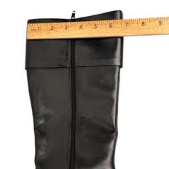 Anne Klein Maemmie Black Leather Tall Riding Equestrian Classic Boots 7.5M - Picture 11 of 13